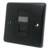 1 Gang RJ45 Cat 6 Socket : Black Trim